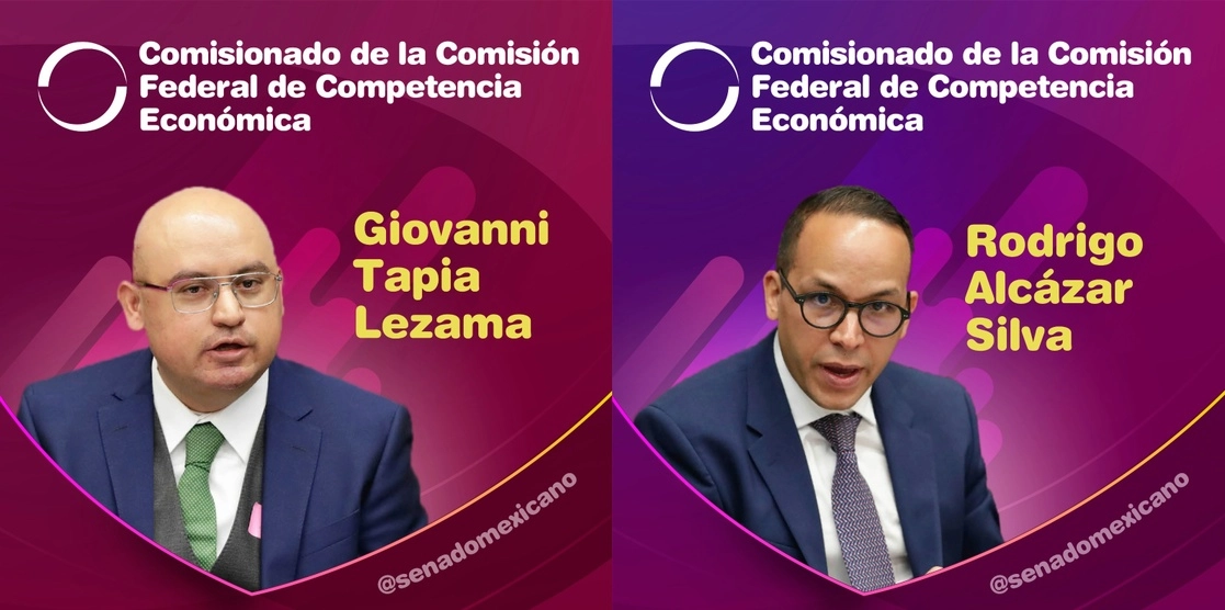 Con la ratificación de Rodrigo Alcazar Silva y Giovanni Tapia Lezama, la Cofece ya cuenta con todos sus integrantes. Foto Tomada del Twitter @senadomexicano
