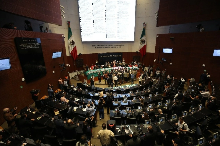 Sala de sesiones del Senado de la República en imagen de archivo. Foto Yazmín Ortega