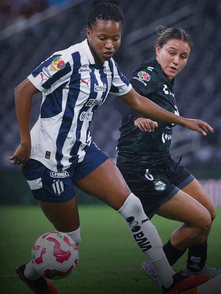 Las Guerreras descontaron al 64 cuando María Cuadrado se quitó la marca para mandar un potente disparo. Foto @LigaBBVAFemenil