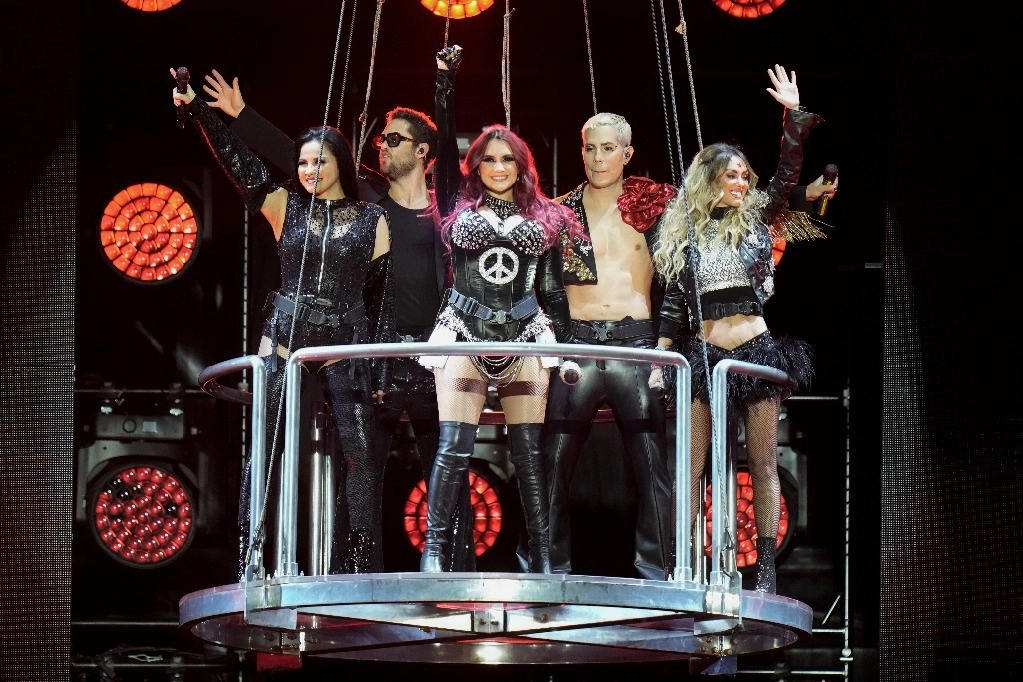 El grupo musical mexicano, RBD, durante su concierto en el Foro Sol, el 30 de noviembre de 2023. Foto Ap