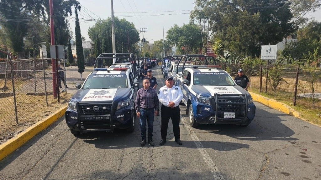 Elementos de la Policía Municipal de Ecatepec. Foto La Jornada