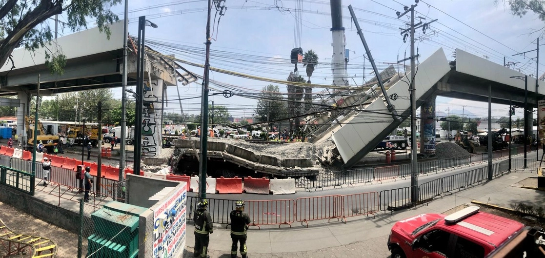 Así se ve el puente que colapsó el 3 de mayo pasado. Foto Luis Castillo