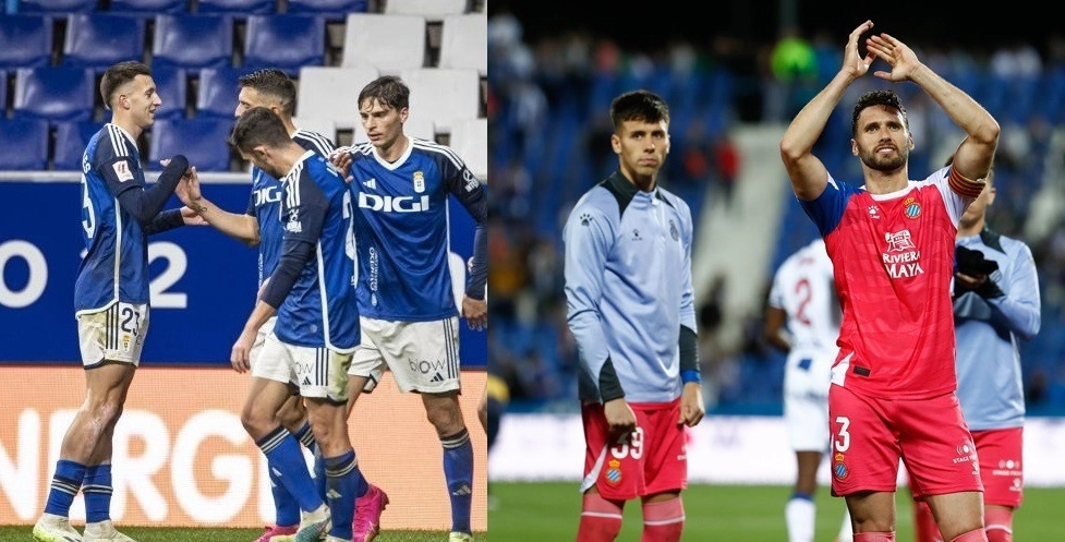 Real Oviedo y RCD Espanyol disputan la final del Playoff de ascenso a LaLiga EA. Foto Europa Press