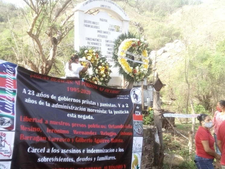 La OCSS a la que pertenecían los campesinos que murieron el 28 de junio de 1995, siempre mantendrá la exigencia de justicia. Foto La Jornada