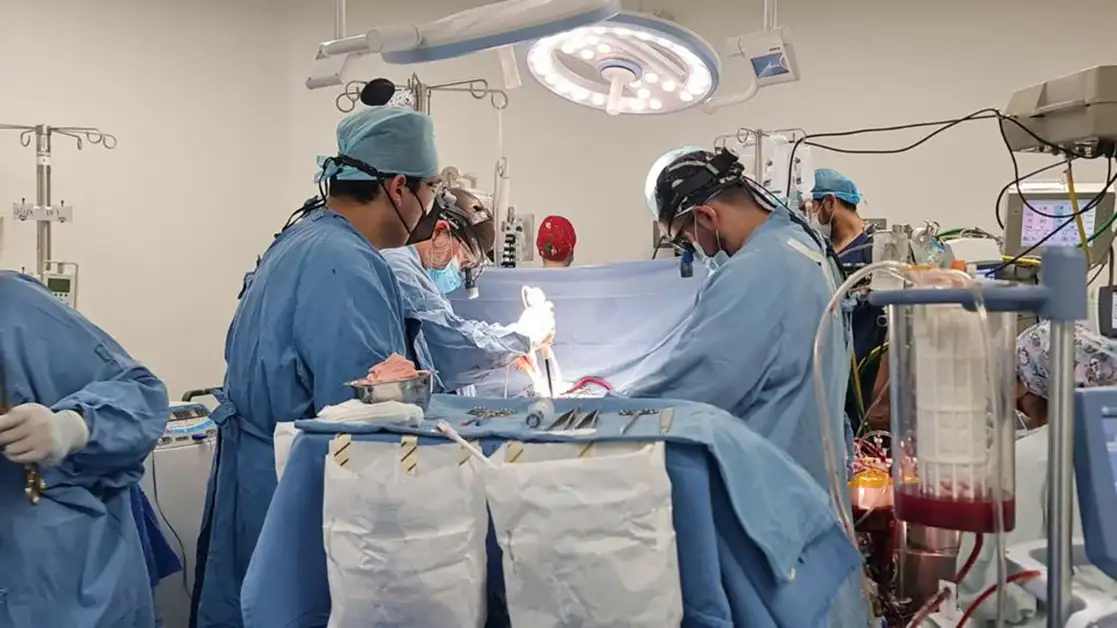 El trasplante de dos pulmones, para una misma paciente y de un solo donador, duró alrededor de seis horas. Foto cortesía IMSS
