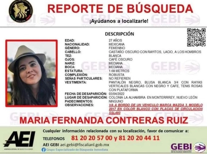 Los asistentes escucharon el mensaje del párroco quien les pidió una oración por su eterno descanso y destacó que Marifer siempre se caracterizó por ser alegre. Foto Fiscalía Antisecuestros de Nuevo León