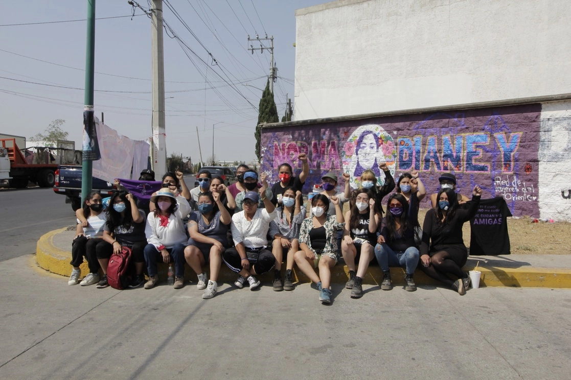 Pinta colectiva en memoria de Norma Dianey, joven desaparecida desde el 15 de enero de 2018. Foto Diana Ramón