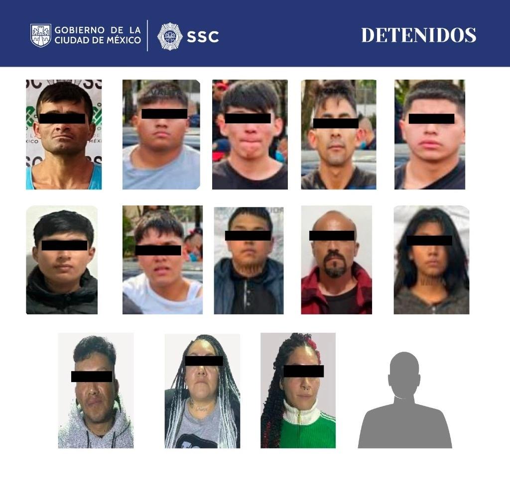 Tras los patrullajes y recorridos de reconocimiento, los elementos de la SSC detuvieron a seis personas en flagrancia cuando, presuntamente, realizaban el intercambio de dosis de aparente droga. Foto SSC
