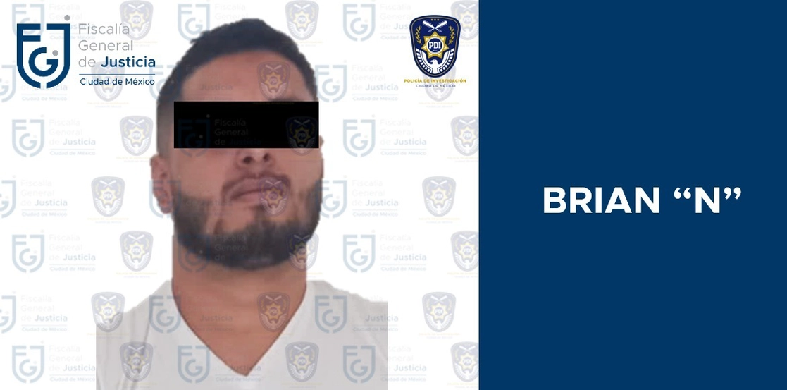 Brian Erick N, es acusado de cometer presuntamente el delito de homicidio calificado en la colonia Portales. Foto FGJ