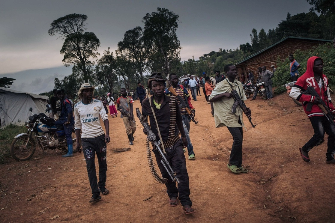 Integrantes del grupo armado Cooperativa para el Desarrollo del Congo (Codeco), el 19 de septiembre de 2020. Foto Afp 