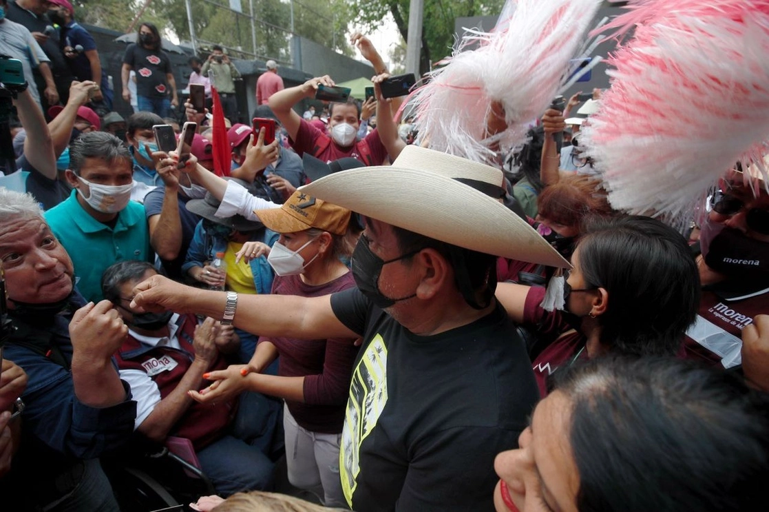 Félix Salgado Macedonio durante una protesta. Foto Cristina Rodríguez / Archivo