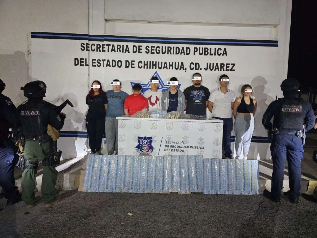 Todo lo asegurado, junto con los detenidos, fueron puestos a disposición de la Fiscalía General del Estado (FGE), para su debida investigación. Foto Cortesía SSPE