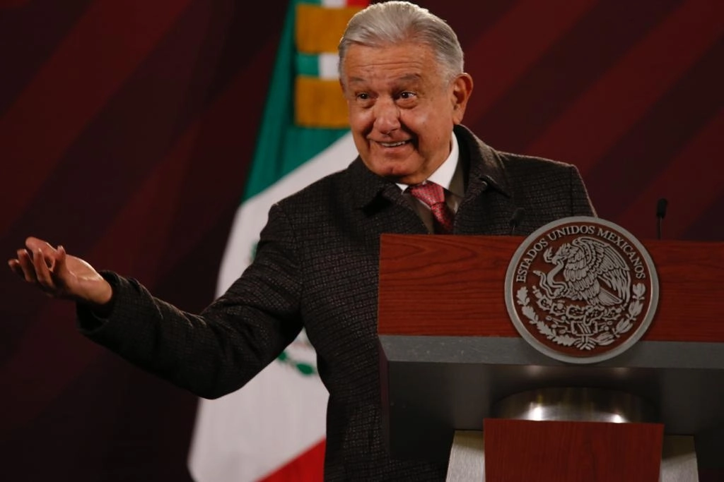 El presidente Andrés Manuel López Obrador durante su conferencia matutina en Palacio Nacional, en la Ciudad de México, el 16 de enero de 2023. Foto María Luisa Severiano