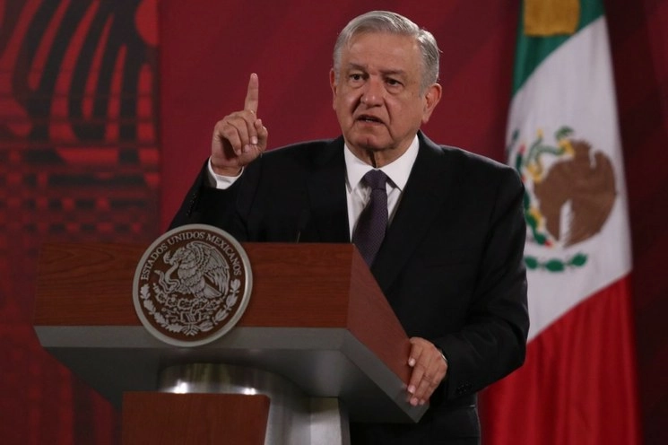 El presidente Andrés Manuel López Obrador en la conferencia matutina del 23 de julio de 2020. Foto Cuartoscuro