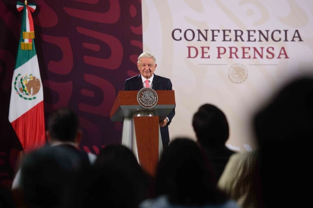 El presidente López Obrador, desde el salón Tesorería de Palacio Nacional, el 24 de junio de 2024. Foto cortesía Presidencia 