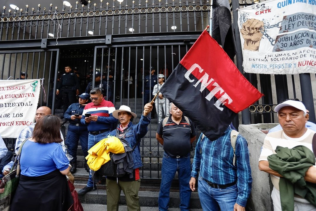Se reinstala la mesa de dialogo con la CNUN y el gobierno federal en la Secretaria de Gobernación, en la Ciudad de México, el 4 de junio de 2025. Foto 