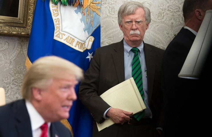 Donald Trump y John Bolton. Foto Afp