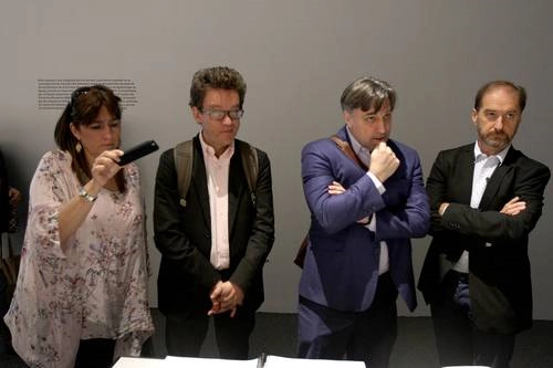 Ángela Buitrago, Alejandro Valencia, Francisco Cox y Carlos Beristain, integrantes del GIEI. Foto María Luisa Severiano / archivo 