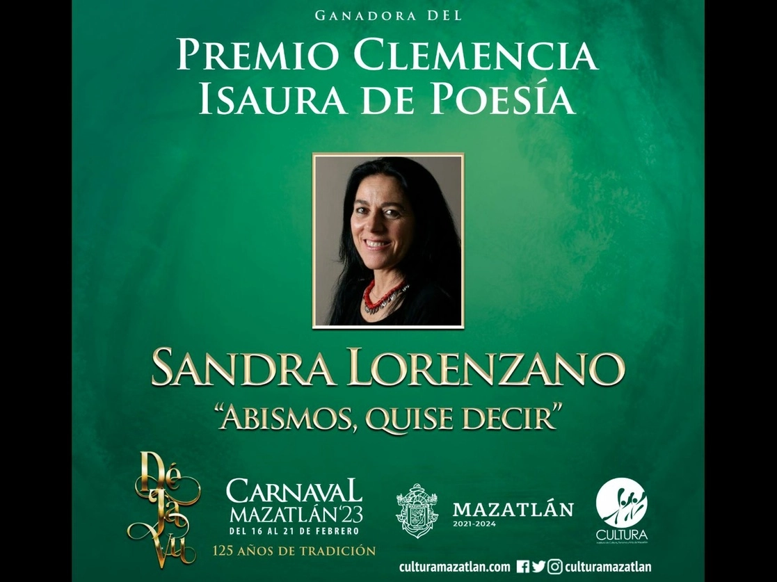 El premio Clemencia Isaura es la edición 89 de los Juegos Florales y está dotado de un bono de 80 mil pesos. Foto tomada del Twitter @CulturaMazatlan
