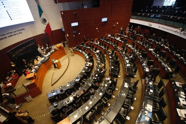 Sala de sesiones del Senado de la República. Foto Guillermo Sologuren