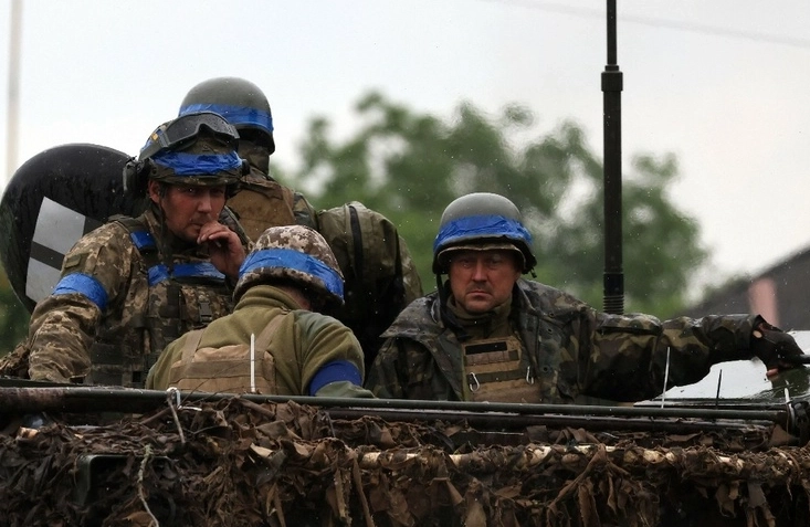 Militares ucranianos en la región de Zaporizhzhya.