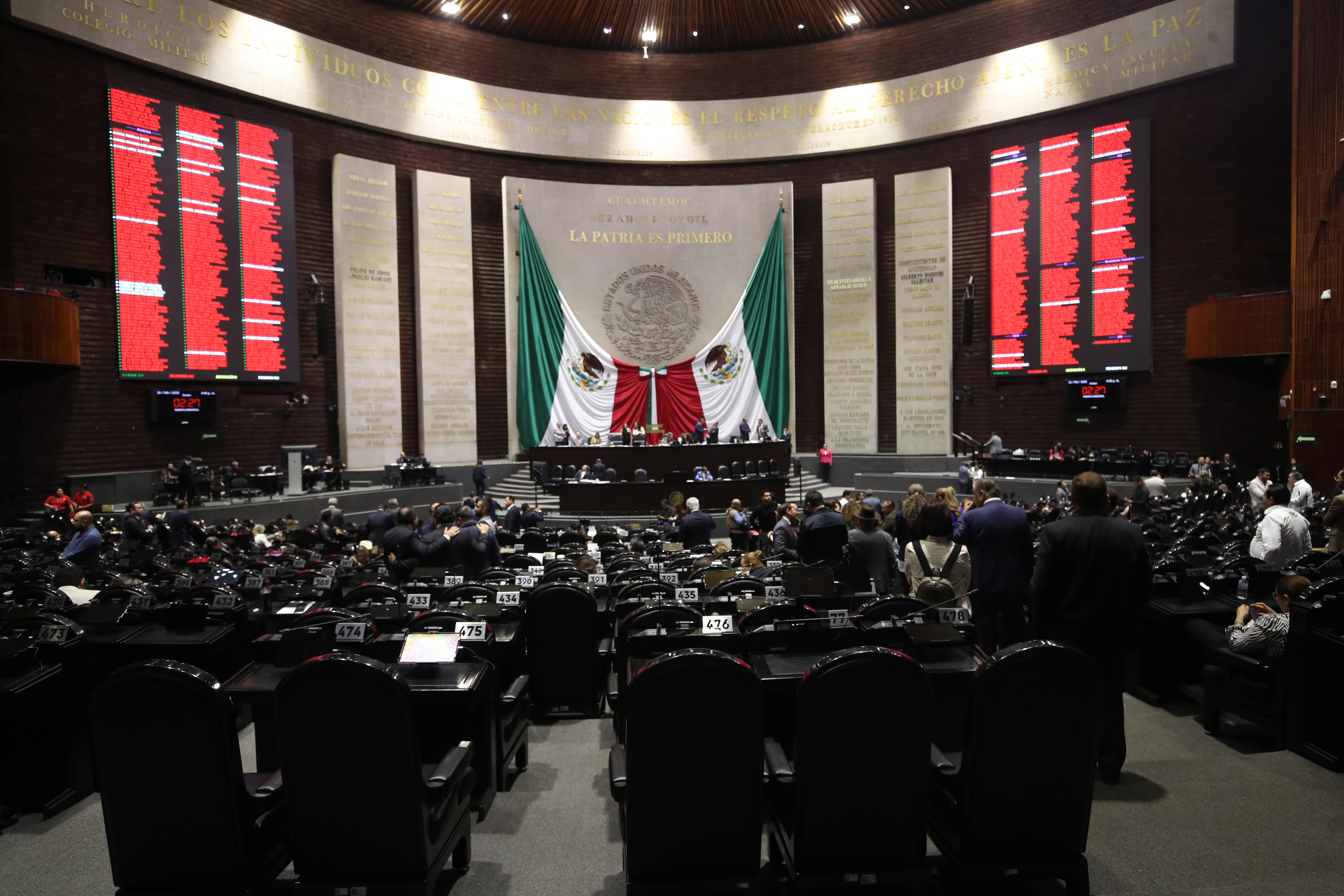 Sala de sesiones de la Cámara de Diputados el pasado 26 de febrero de 2025. Foto 