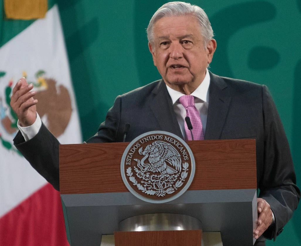 El presidente Andrés Manuel López Obrador durante su conferencia de prensa matutina en Palacio Nacional, en la Ciudad de México, el 22 de marzo de 2021. Foto Cuartoscuro
