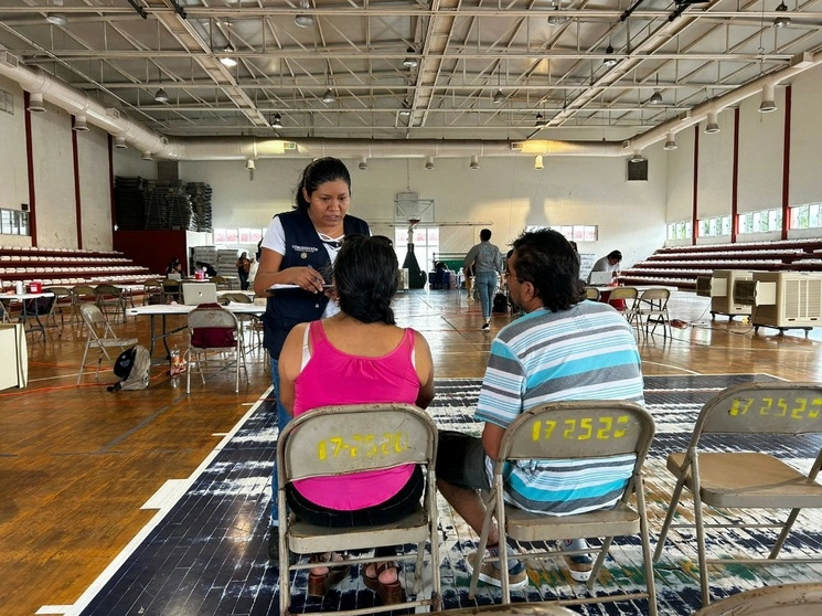Recolección de muestras genéticas de personas con familiares desaparecidos. Foto Tomada del Twitter @Busqueda_MX