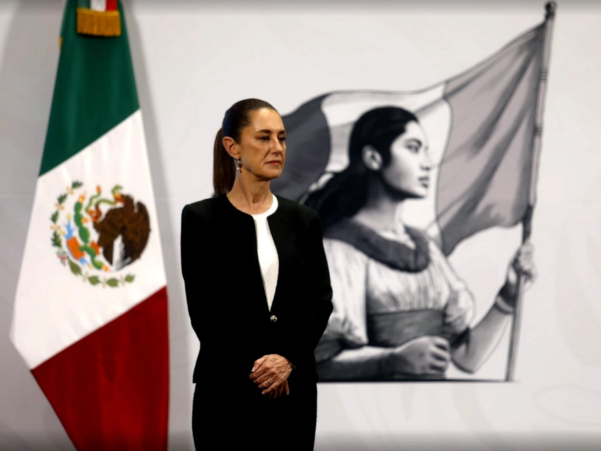 La presidenta Claudia Sheinbaum Pardo durante conferencia de prensa. Foto 
