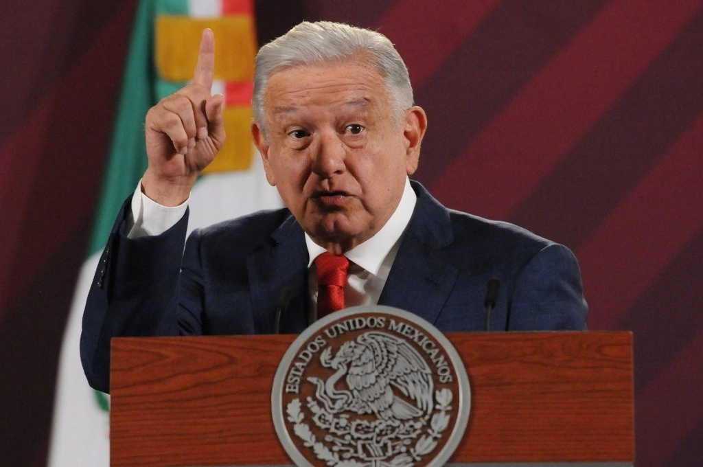 El presidente López Obrador, durante su conferencia de este miércoles 19 de abril, desde Palacio Nacional. Foto Cuartoscuro 