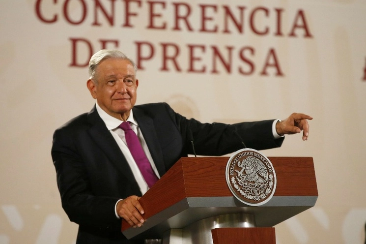 En su conferencia de prensa de ayer en Palacio Nacional, el presidente Andrés Manuel López Obrador fue consultado acerca de la quema de camiones en el municipio de Mazapa de Madero, Chiapas, por presuntos integrantes del cártel de Sinaloa. Foto José Antonio López