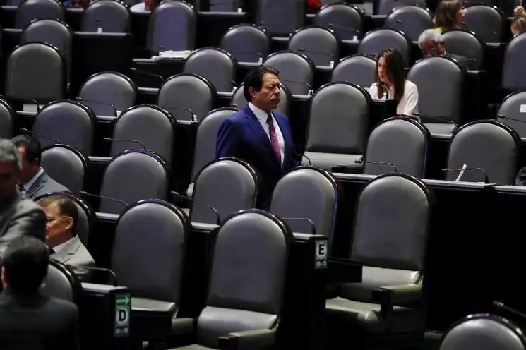 Imagen de archivo de Mario Delgado, coordinador de la bancada de Morena en la Cámara de Diputados. Foto Cristina Rodríguez  
