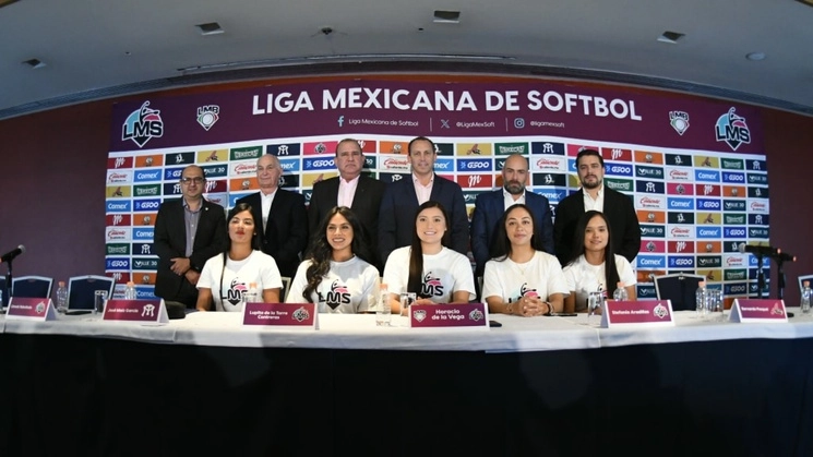 Presentación de la primera liga profesional femenil de softbol en México que iniciará en enero de 2024. Foto tomada de www.milb.com
