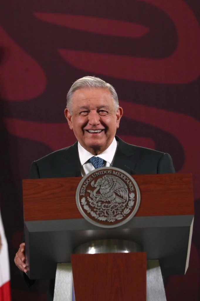 El presidente de México, Andrés Manuel López Obrador, durante su conferencia matutina en Palacio Nacional, en la Ciudad de México, el 31 de enero de 2024. Foto Luis Castillo