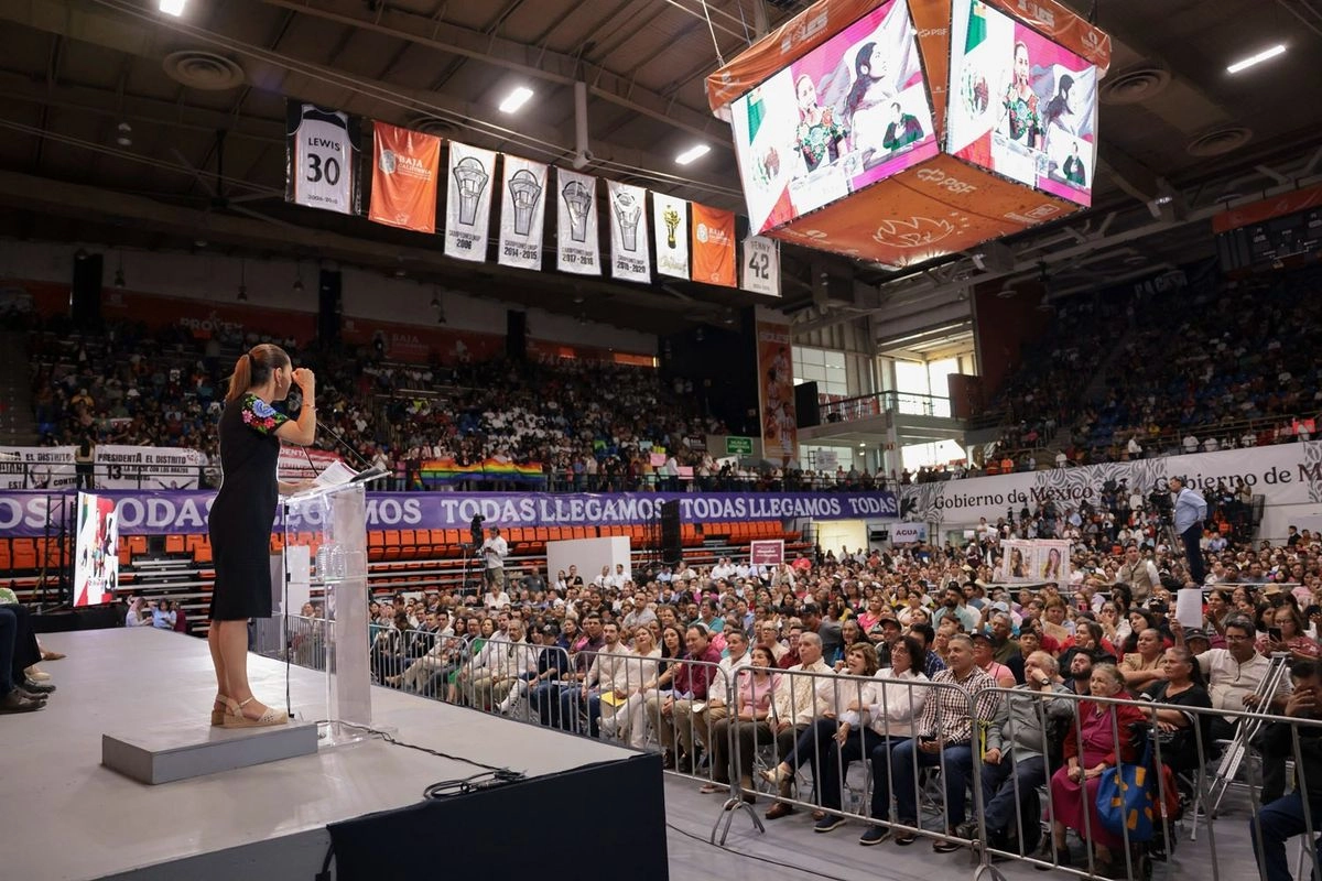 Para este centro, Claudia Sheinbaum consolida proyectos clave en agua, energía solar y educación, entre ellos la reactivación de proyectos clave para la seguridad hídrica en la región. Foto