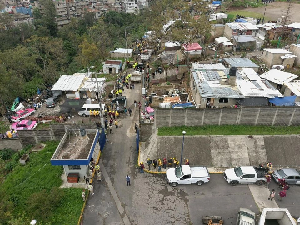 Vista aérea de las viviendas irregulares asentadas en la alcaldía Álvaro Obregón. Foto