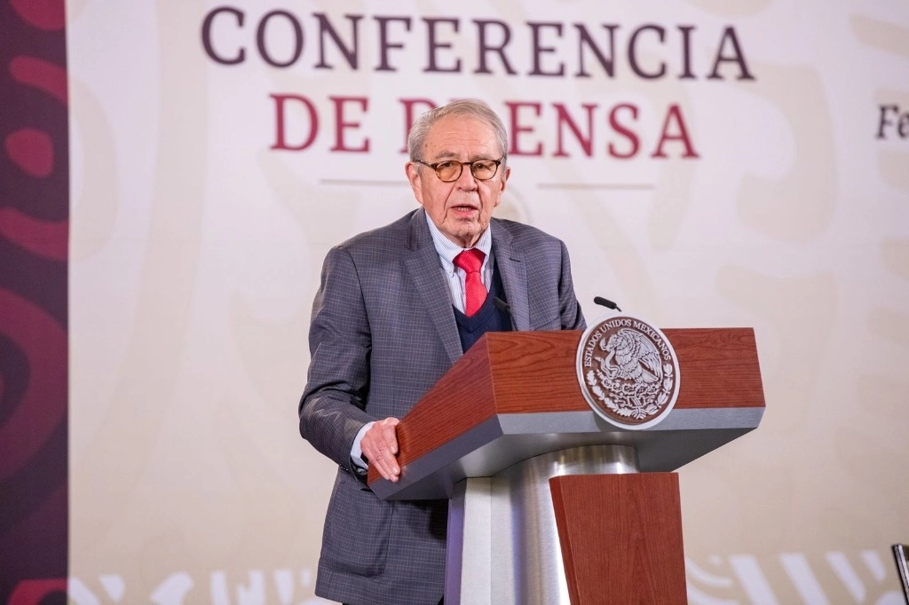 El secretario de Salud, Jorge Alcocer, durante la conferencia matutina presidencial en Palacio Nacional, el 19 de enero de 2024. Foto Pablo Ramos



