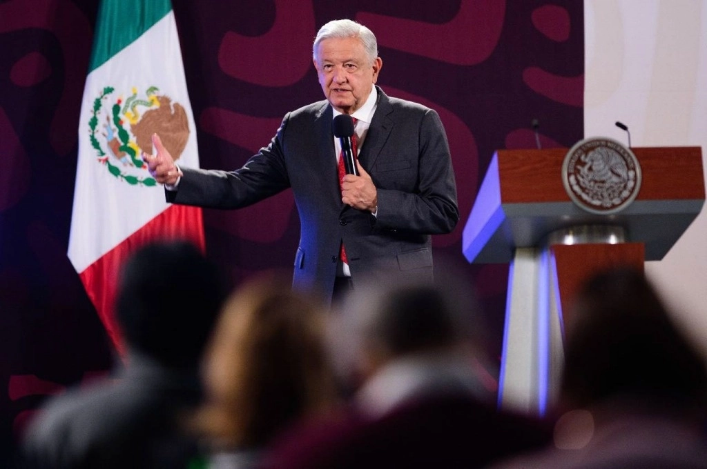El presidente López Obrador, durante su conferencia de este viernes. Foto Cuartoscuro 