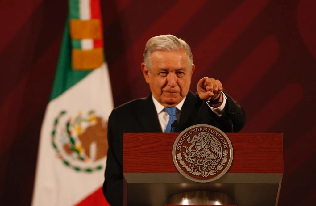 El presidente Andrés Manuel López Obrador, durante su conferencia de prensa matutina en Palacio Nacional, en la Ciudad de México, el 3 de enero de 2023. Foto José Antonio López



