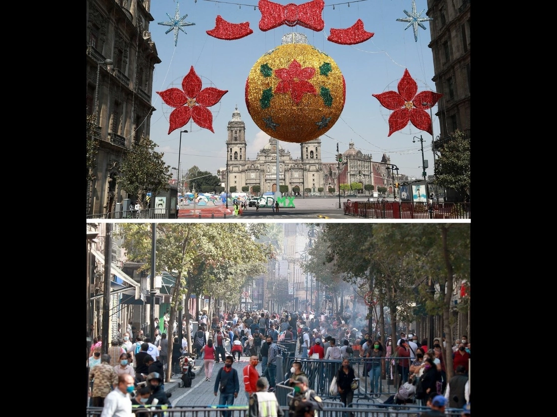 Mientras en la calle 20 de Noviembre –que llega directo al Zócalo– el movimiento fue mínimo, en Manzanares –zona de La Merced– se vivía otra realidad. Fotos María Luisa Severiano