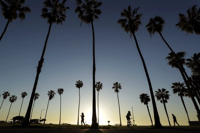 Deportistas se ejercitan guardando su distancia, junto a la playa de La Jolla, en San Diego. Foto Ap