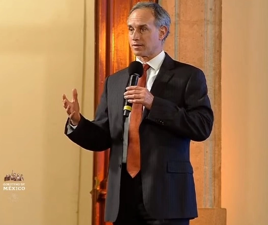 El subsecretario de Prevención y Promoción de la Salud, Hugo López-Gatell durante conferencia de prensa. Fotograma tomado del video emitido por el Gobierno de México