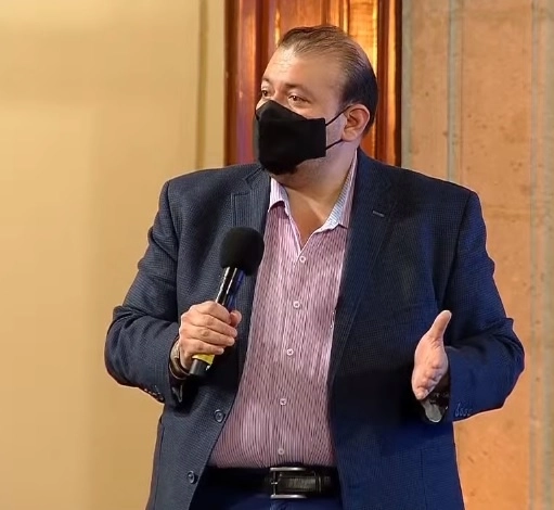 Cristian Zaragoza, director de Información Epidemiológica durante conferencia de prensa. Fotograma tomado del video emitido por el Gobierno de México