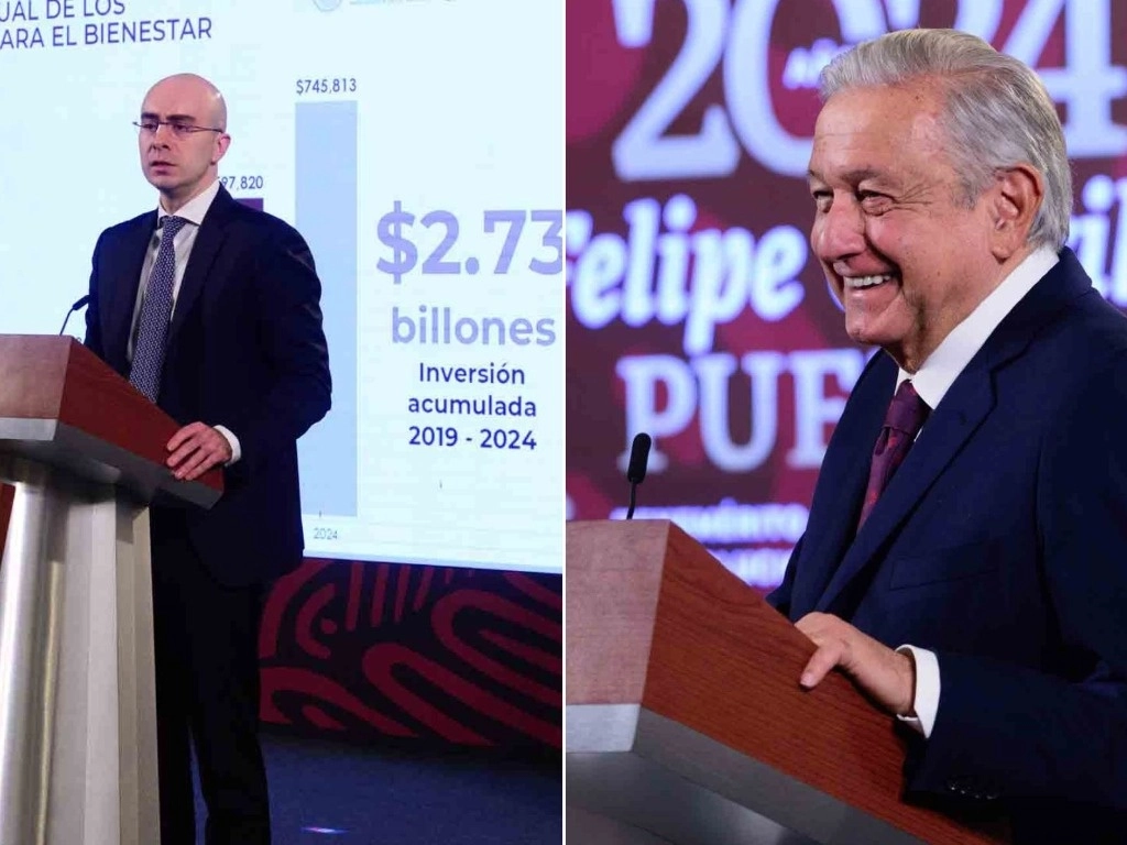 Carlos Gastón Torres Rosas, secretario técnico de Presidencia y coordinador general de Programas para el Bienestar, participó ayer en la mañanera de Palacio Nacional. Foto cortesía Presidencia



