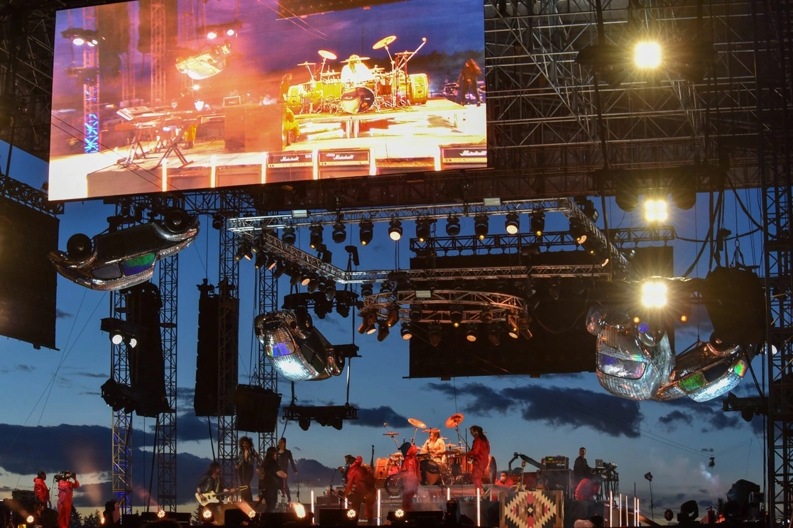 Primer autoconcierto en el Foro Pegaso se realizó con un escenario de 360 grados en agosto de 2020. Foto Cuartoscuro / Archivo