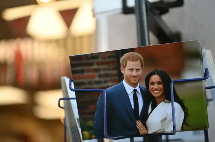 El príncipe Enrique y su esposa Meghan. Foto Afp