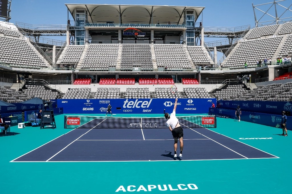 La Arena GNP está lista para recibir a Tsitsipas, Zverev y Ruud, figuras del tenis mundial. Foto cortesía del Abierto de Acapulco