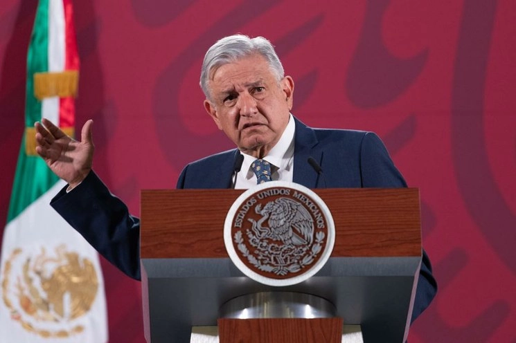 El presidente de la República, Andrés Manuel López Obrador, en su conferencia de este lunes 2 de marzo. Foto Pablo Ramos 