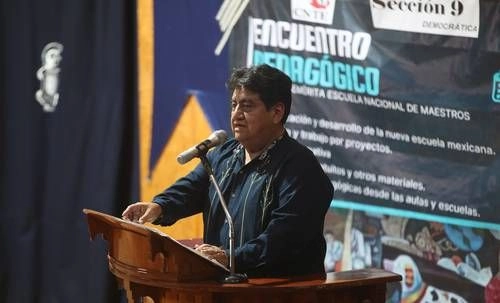Pedro Hernández, dirigente de la sección 9 de la CNTE. 