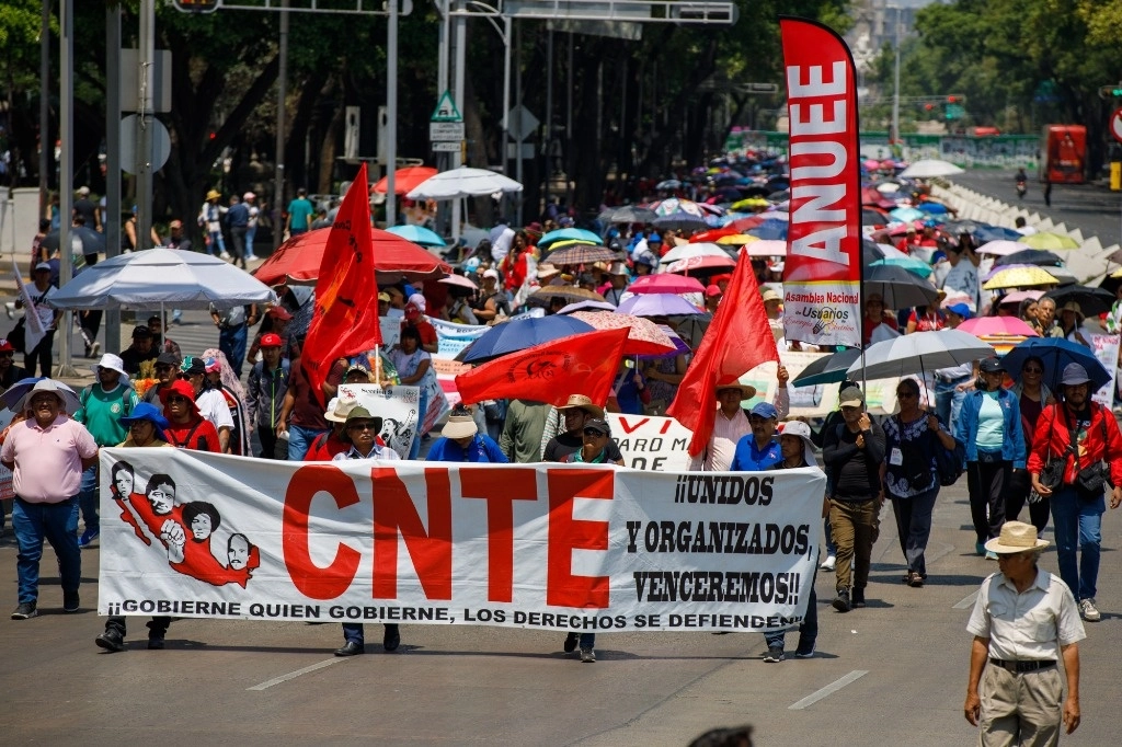 La Sección 22 de la CNTE reiteró su rechazo con el nombramiento de Mario Delgado como próximo secretario de Educación. Foto Pablo Ramos/Archivo